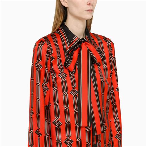 gucci camicia seta rosa shocking|Camicia in jacquard di seta GUCCI da donna .